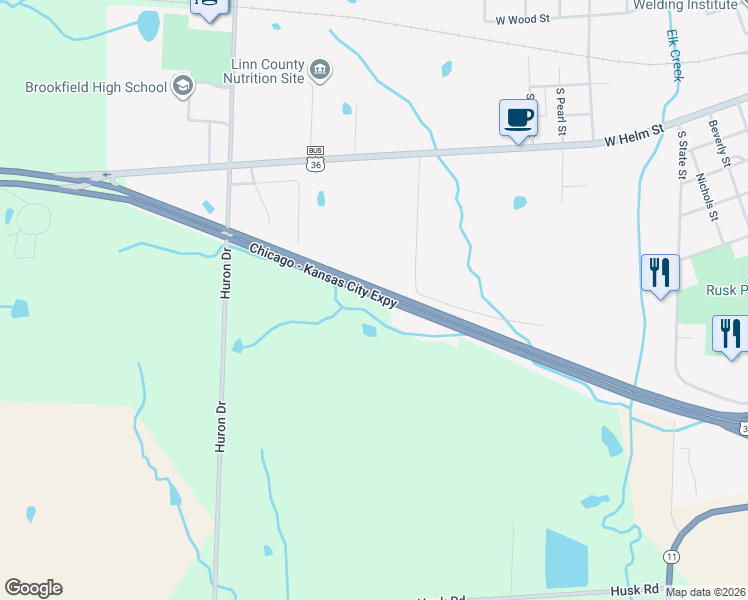 map of restaurants, bars, coffee shops, grocery stores, and more near 23102 Image Road in Brookfield