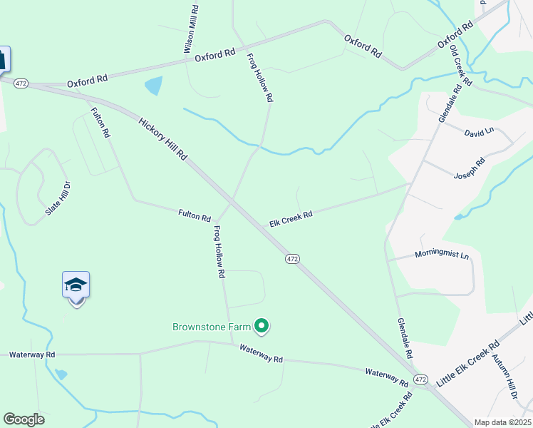 map of restaurants, bars, coffee shops, grocery stores, and more near 200 Elk Creek Rd in Oxford