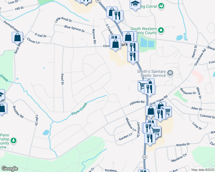 map of restaurants, bars, coffee shops, grocery stores, and more near 430 Ripple Drive in Hanover