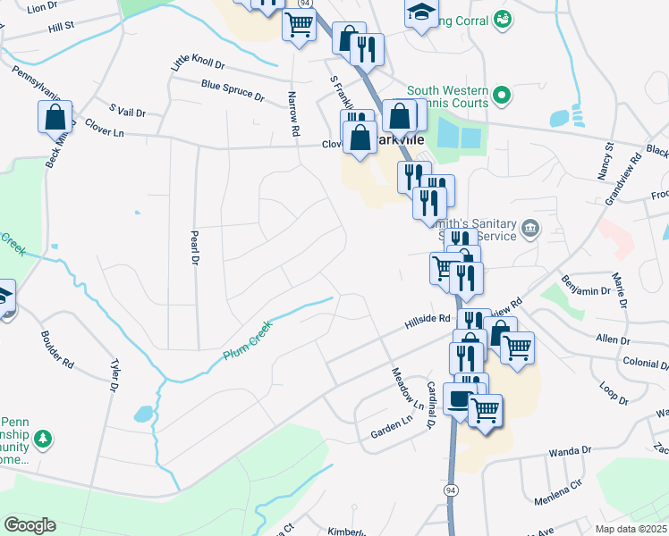 map of restaurants, bars, coffee shops, grocery stores, and more near 430 Ripple Drive in Hanover