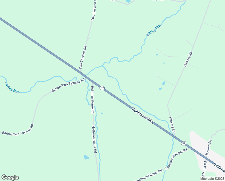 map of restaurants, bars, coffee shops, grocery stores, and more near 3290 Baltimore Pike in Littlestown