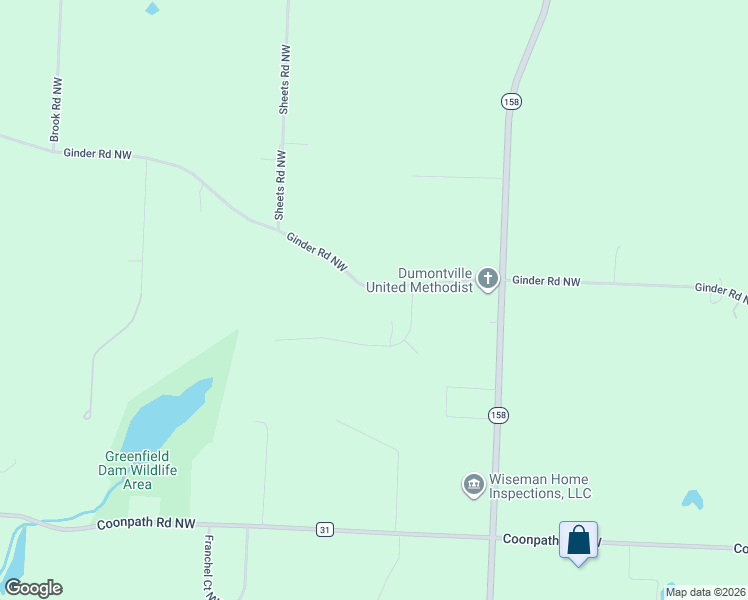 map of restaurants, bars, coffee shops, grocery stores, and more near 1255 Ginder Road Northwest in Lancaster