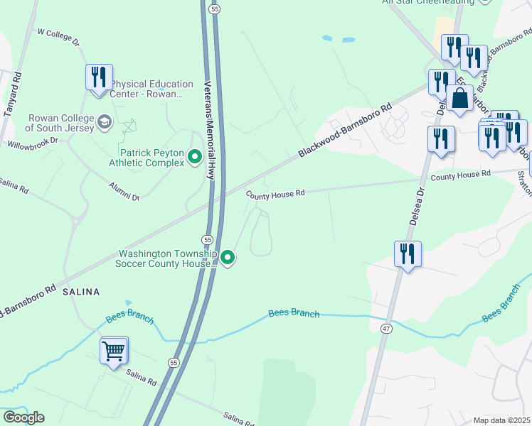 map of restaurants, bars, coffee shops, grocery stores, and more near 1897 Aron's Circle in Washington Township