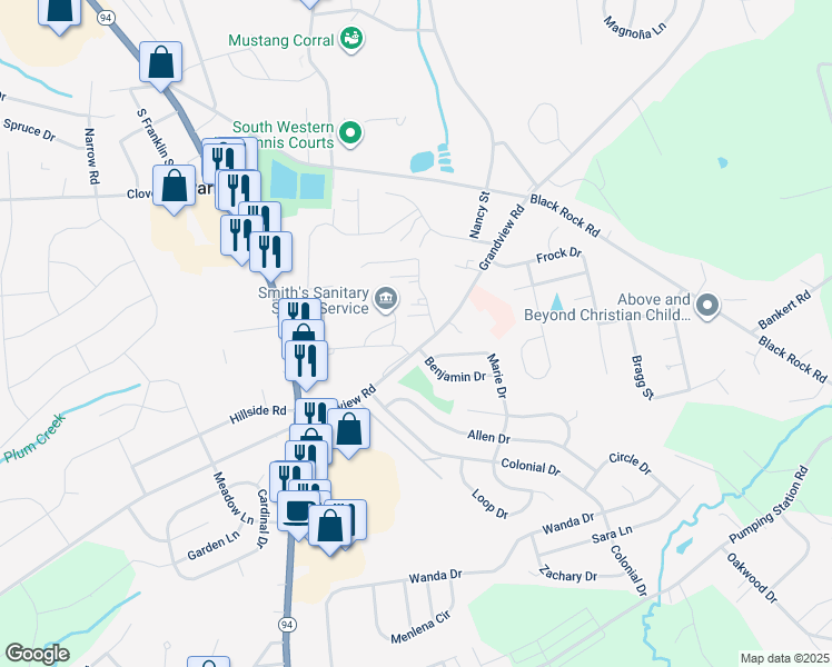 map of restaurants, bars, coffee shops, grocery stores, and more near 3201 Grandview Rd in Hanover