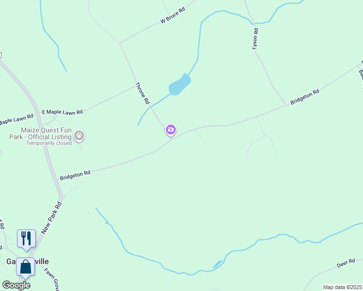 map of restaurants, bars, coffee shops, grocery stores, and more near 310 Bridgeton Rd in Fawn Grove