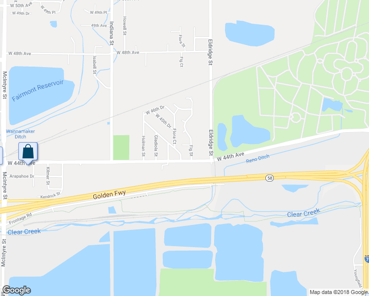 map of restaurants, bars, coffee shops, grocery stores, and more near 14160 West 44th Place in Golden