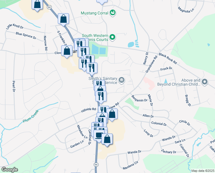 map of restaurants, bars, coffee shops, grocery stores, and more near 1114 Cobblestone Court in Hanover