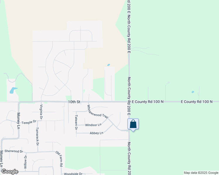 map of restaurants, bars, coffee shops, grocery stores, and more near 60 South County Road 300 East in Danville