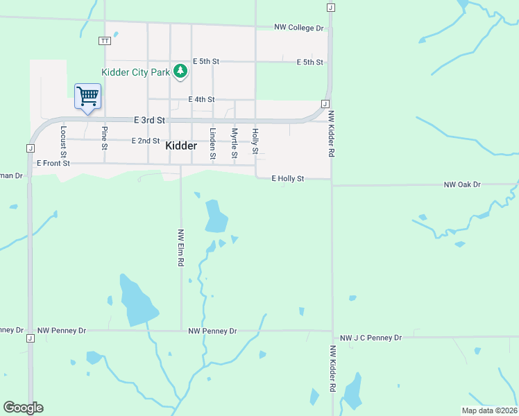 map of restaurants, bars, coffee shops, grocery stores, and more near 5124 East Holly Street in Kidder