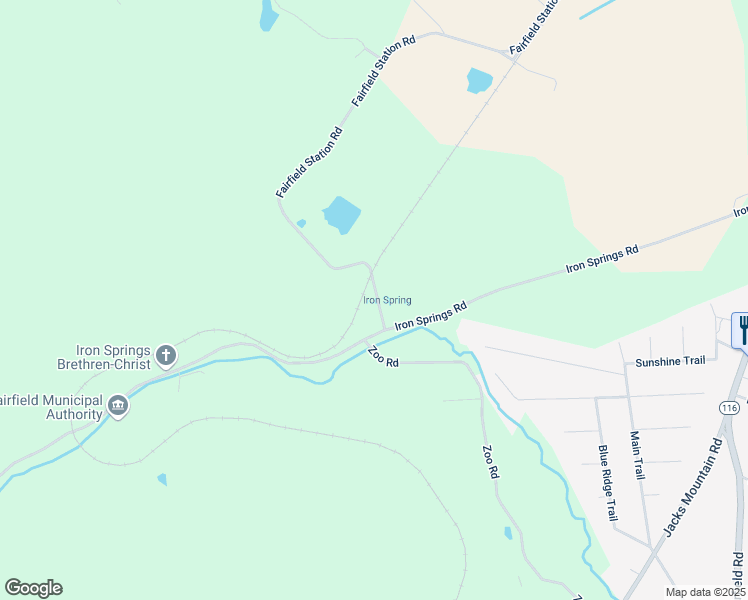 map of restaurants, bars, coffee shops, grocery stores, and more near 1251 Fairfield Station Road in Fairfield