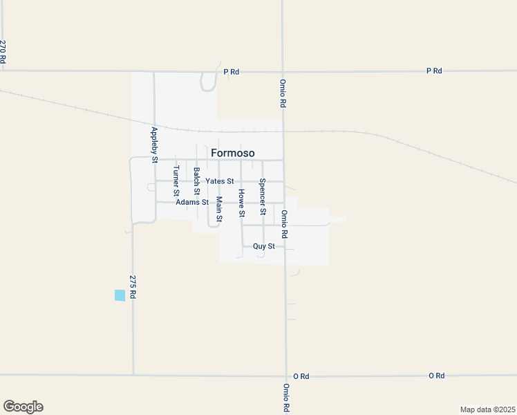 map of restaurants, bars, coffee shops, grocery stores, and more near 400 Spencer Street in Formoso