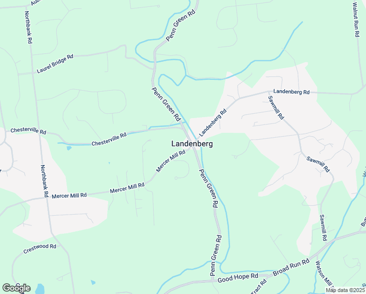 map of restaurants, bars, coffee shops, grocery stores, and more near 105 Mercer Mill Road in Landenberg