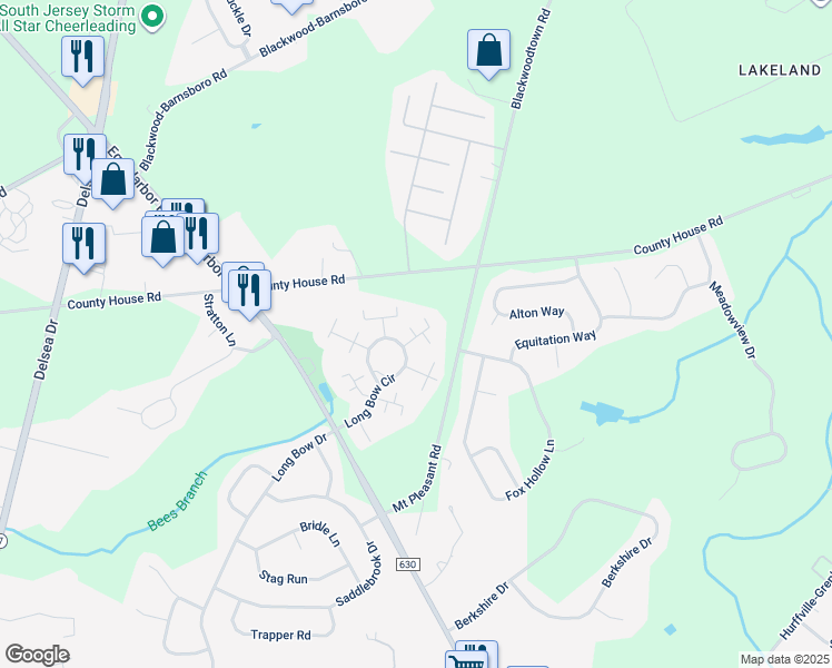 map of restaurants, bars, coffee shops, grocery stores, and more near 343 Surrey Court in Washington Township