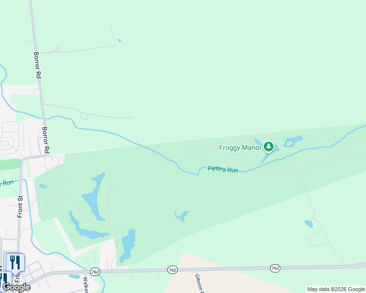 map of restaurants, bars, coffee shops, grocery stores, and more near 10650 Borror Road in Orient