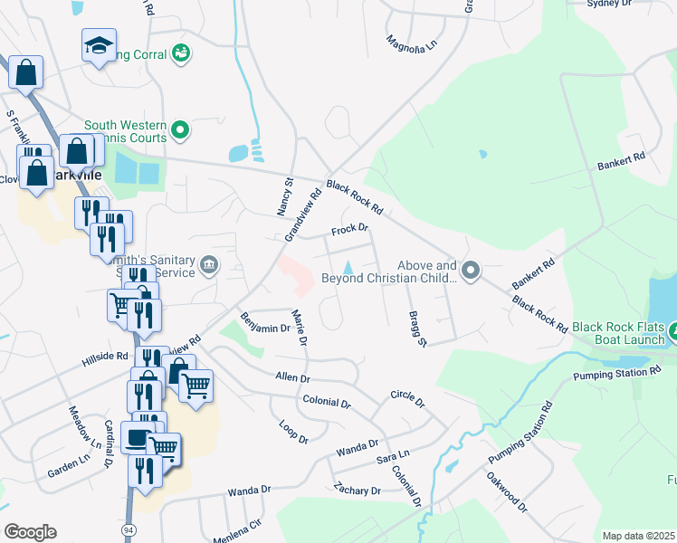 map of restaurants, bars, coffee shops, grocery stores, and more near 116 Pheasant Run Lane in Hanover