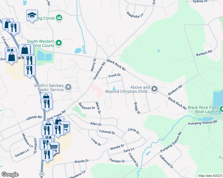 map of restaurants, bars, coffee shops, grocery stores, and more near 116 Pheasant Run Lane in Hanover