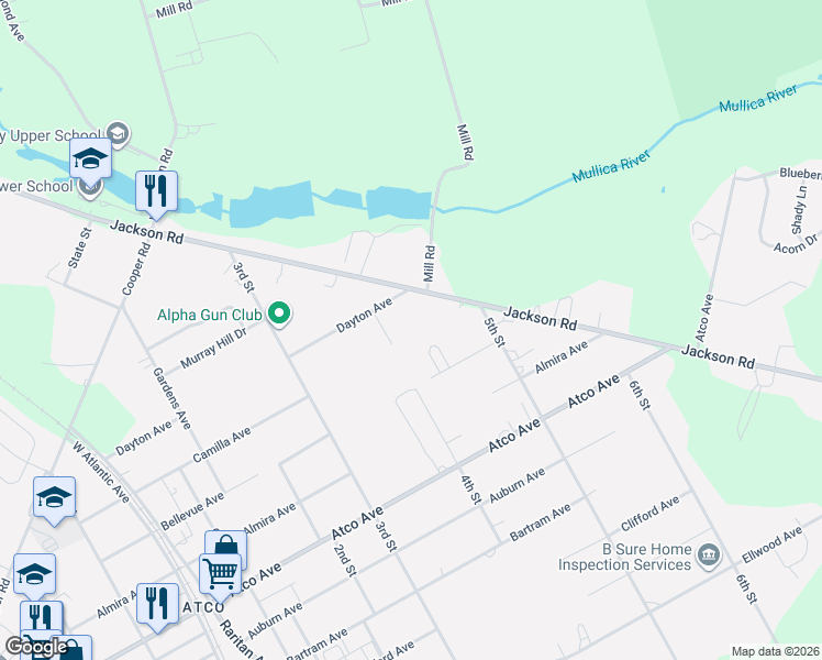 map of restaurants, bars, coffee shops, grocery stores, and more near 434 4th Street in Atco