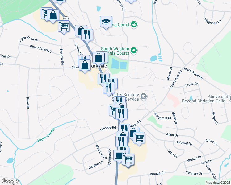 map of restaurants, bars, coffee shops, grocery stores, and more near 1108 Baltimore Street in Hanover