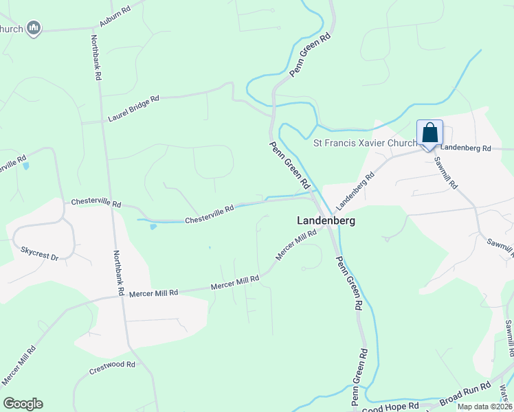 map of restaurants, bars, coffee shops, grocery stores, and more near 112 Chesterville Road in Landenberg