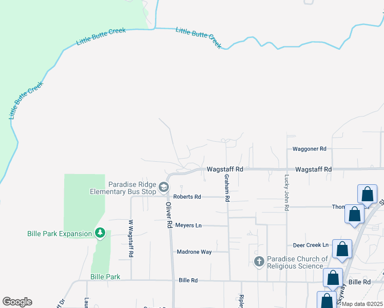 map of restaurants, bars, coffee shops, grocery stores, and more near 700 Twilight Court in Paradise