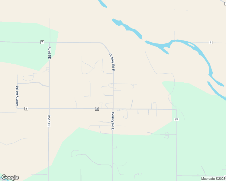 map of restaurants, bars, coffee shops, grocery stores, and more near 4770 County Road East in Orland