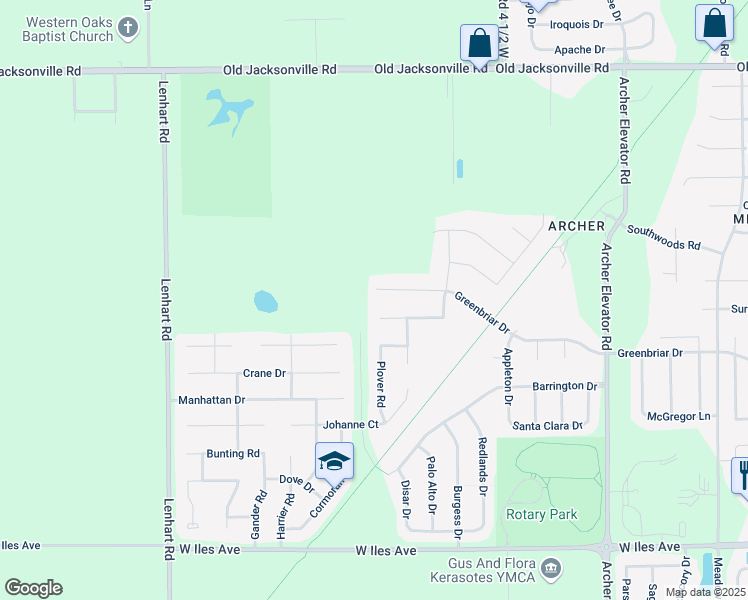map of restaurants, bars, coffee shops, grocery stores, and more near Chestnut Drive in Springfield