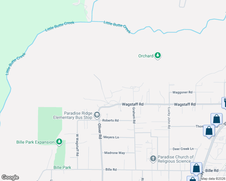 map of restaurants, bars, coffee shops, grocery stores, and more near 703 Twilight Court in Paradise
