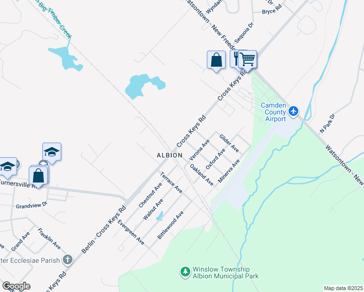 map of restaurants, bars, coffee shops, grocery stores, and more near 148 Cross Keys Road in Berlin