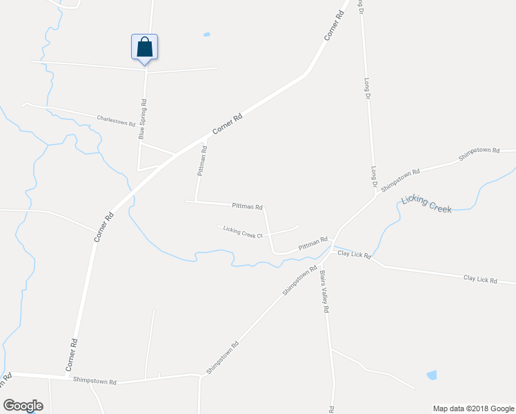 map of restaurants, bars, coffee shops, grocery stores, and more near Pittman Road in Mercersburg