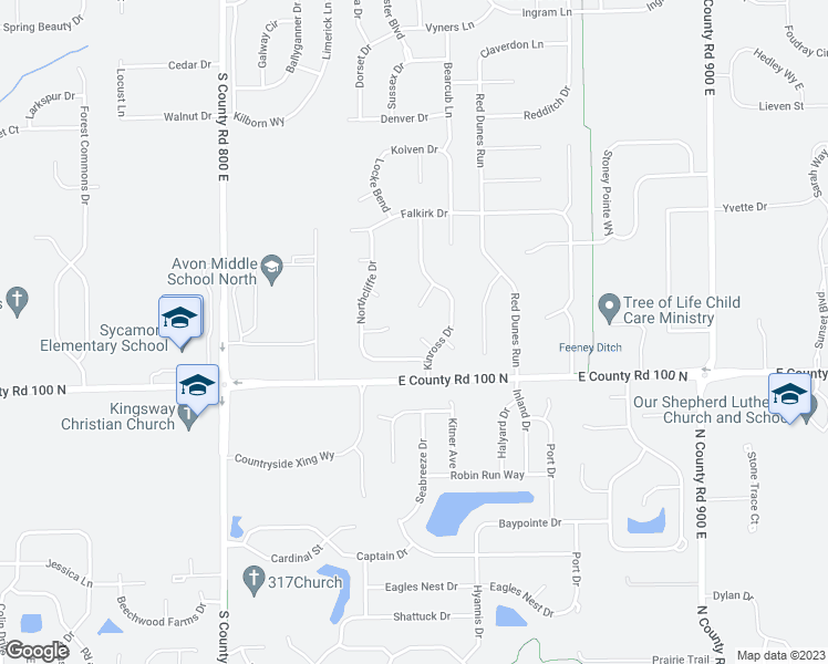map of restaurants, bars, coffee shops, grocery stores, and more near 8396 Braid Circle in Avon