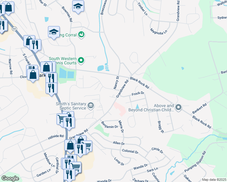 map of restaurants, bars, coffee shops, grocery stores, and more near 381 Sonny Street in Hanover