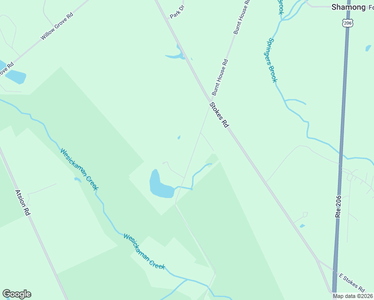 map of restaurants, bars, coffee shops, grocery stores, and more near 93 3 Bridge Road in Shamong