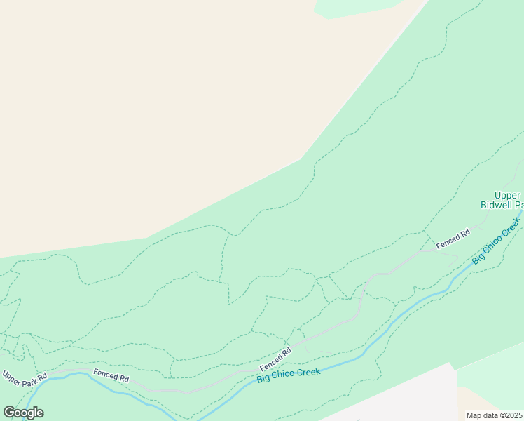 map of restaurants, bars, coffee shops, grocery stores, and more near North Rim Trail in Chico