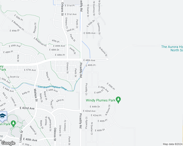 map of restaurants, bars, coffee shops, grocery stores, and more near 4597 Quatar Court in Denver