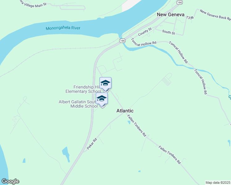 map of restaurants, bars, coffee shops, grocery stores, and more near 694 Fallen Timbers Road in Point Marion