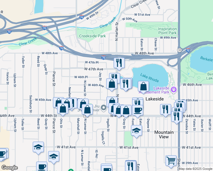 map of restaurants, bars, coffee shops, grocery stores, and more near in 