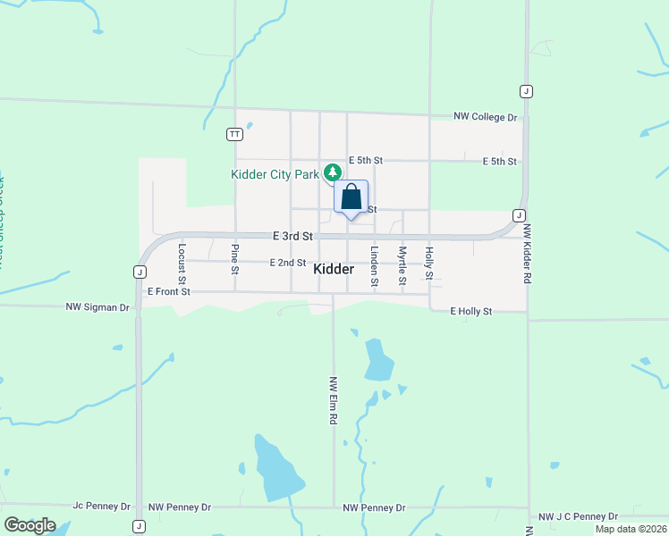 map of restaurants, bars, coffee shops, grocery stores, and more near in Kidder