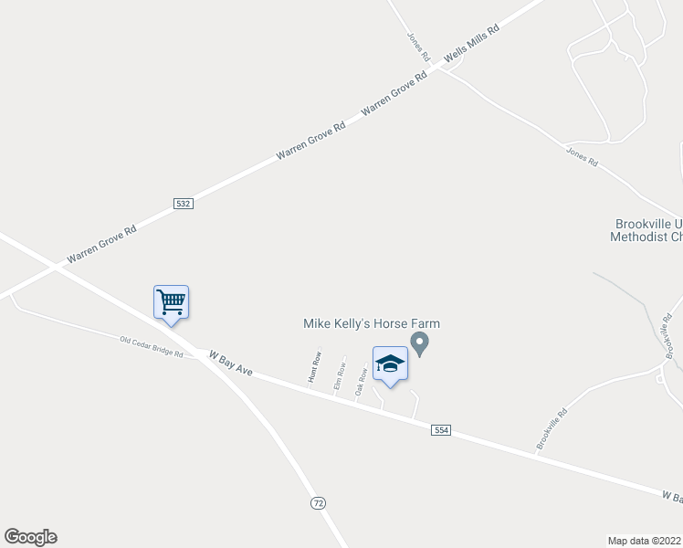 map of restaurants, bars, coffee shops, grocery stores, and more near 1544 West Bay Avenue in Barnegat Township