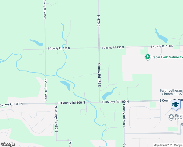 map of restaurants, bars, coffee shops, grocery stores, and more near 1240 County Road 475 East in Avon