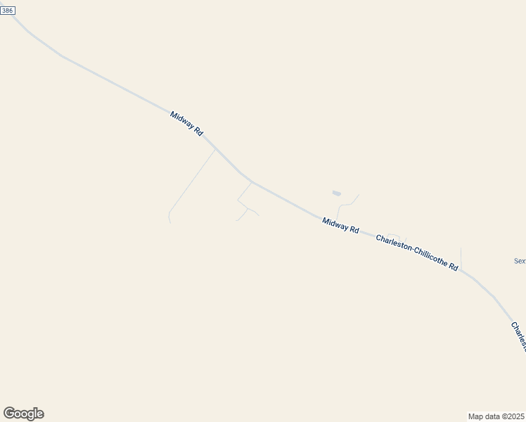 map of restaurants, bars, coffee shops, grocery stores, and more near 12117 Midway Road in South Solon