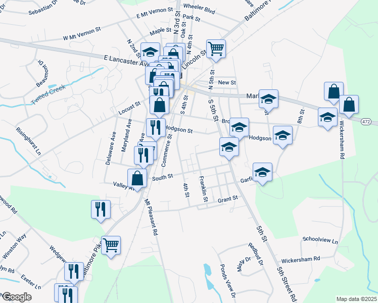 map of restaurants, bars, coffee shops, grocery stores, and more near 21 Liverpool Court in Oxford