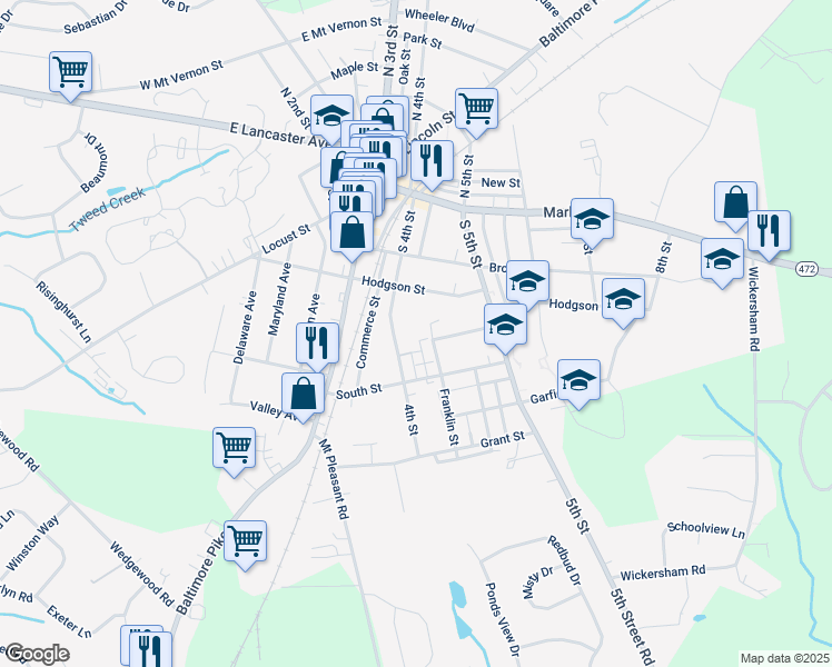 map of restaurants, bars, coffee shops, grocery stores, and more near 21 Liverpool Court in Oxford