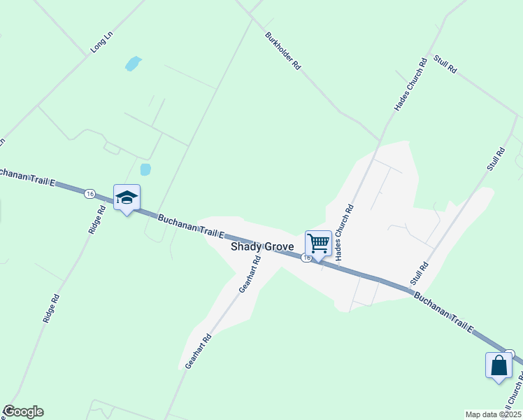 map of restaurants, bars, coffee shops, grocery stores, and more near in Shady Grove