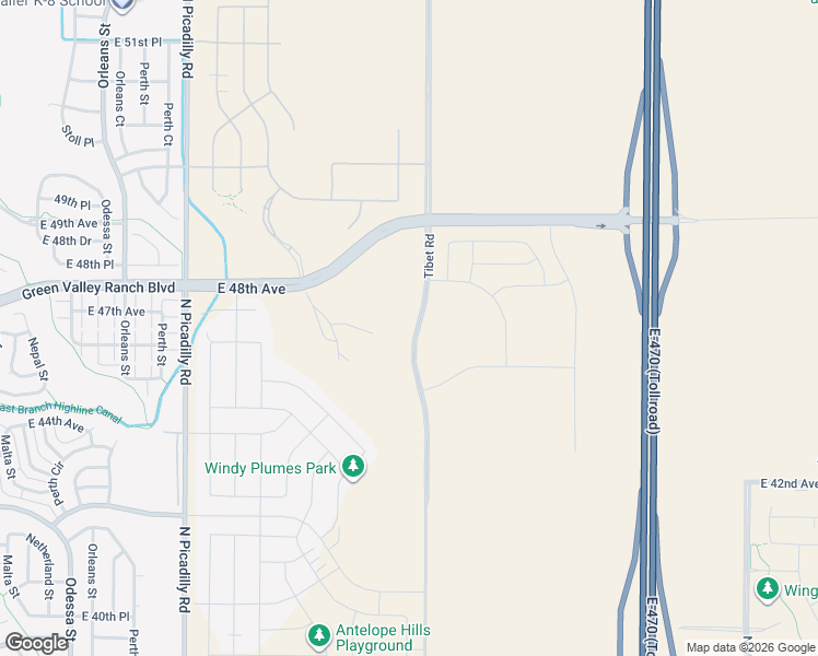map of restaurants, bars, coffee shops, grocery stores, and more near Unnamed Road in Denver
