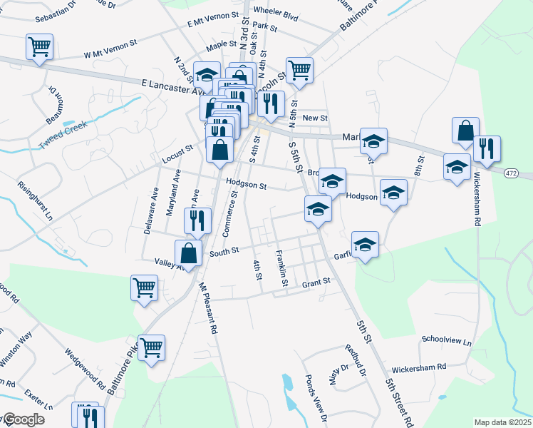 map of restaurants, bars, coffee shops, grocery stores, and more near 31 Liverpool Court in Oxford