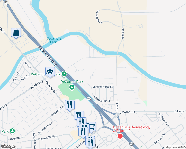 map of restaurants, bars, coffee shops, grocery stores, and more near in Chico
