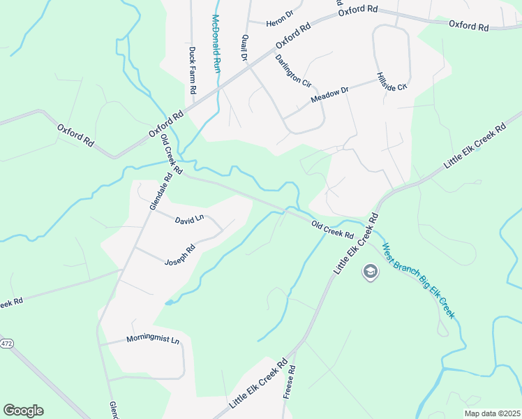 map of restaurants, bars, coffee shops, grocery stores, and more near 291 Old Creek Road in Oxford