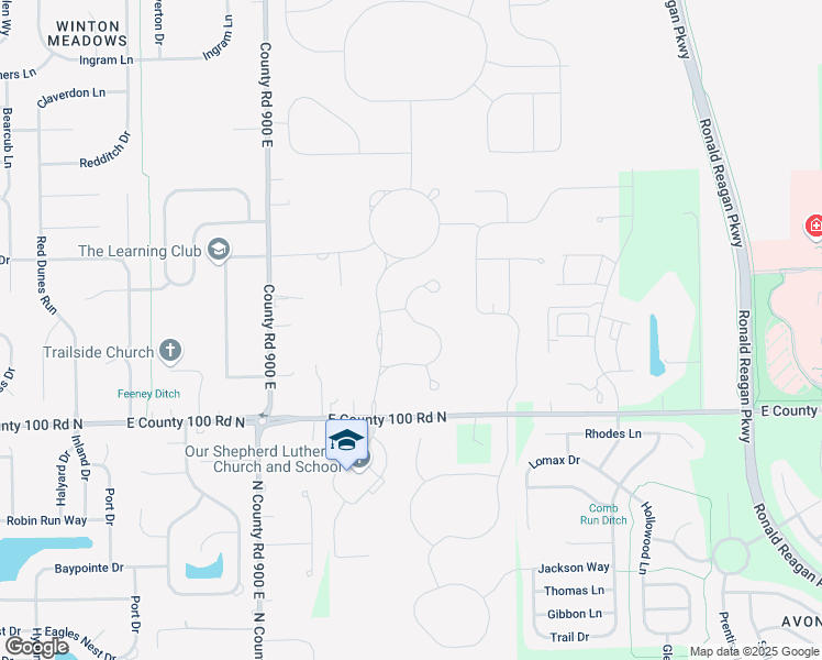 map of restaurants, bars, coffee shops, grocery stores, and more near 9285 Cobble Court in Avon