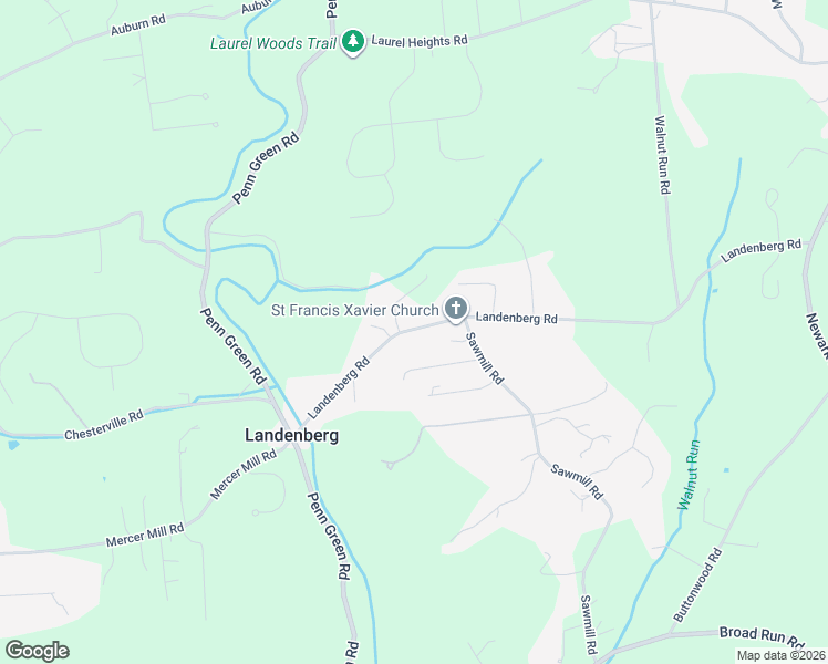 map of restaurants, bars, coffee shops, grocery stores, and more near 143 Landenberg Road in Landenberg