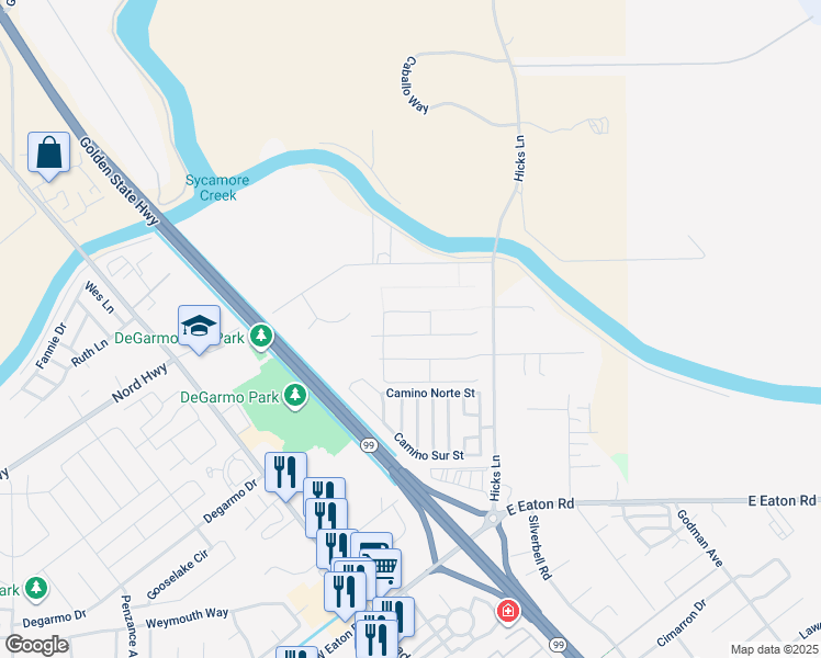map of restaurants, bars, coffee shops, grocery stores, and more near in Chico
